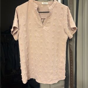 Pink Textured Women's Top